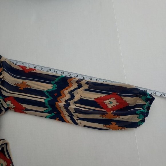 Umgee Aztec Print Babydoll Dress Size Small - Picture 6 of 13